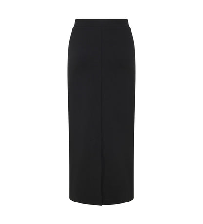 Ives Black Ponte Jersey Midi Skirt