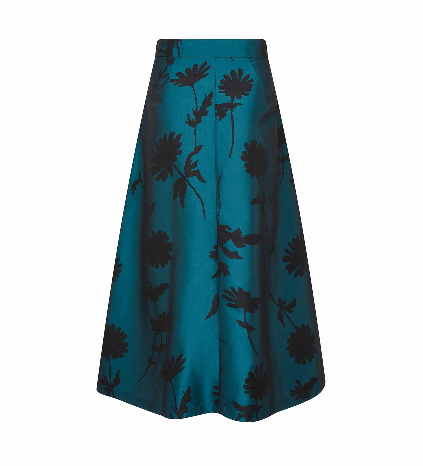 Naia Taffeta Teal Floral Skirt