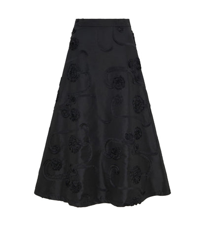 Naia Black Taffeta Skirt