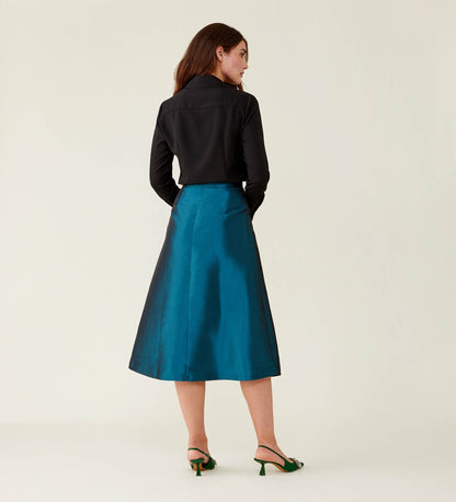 Naia Emerald Taffeta Skirt