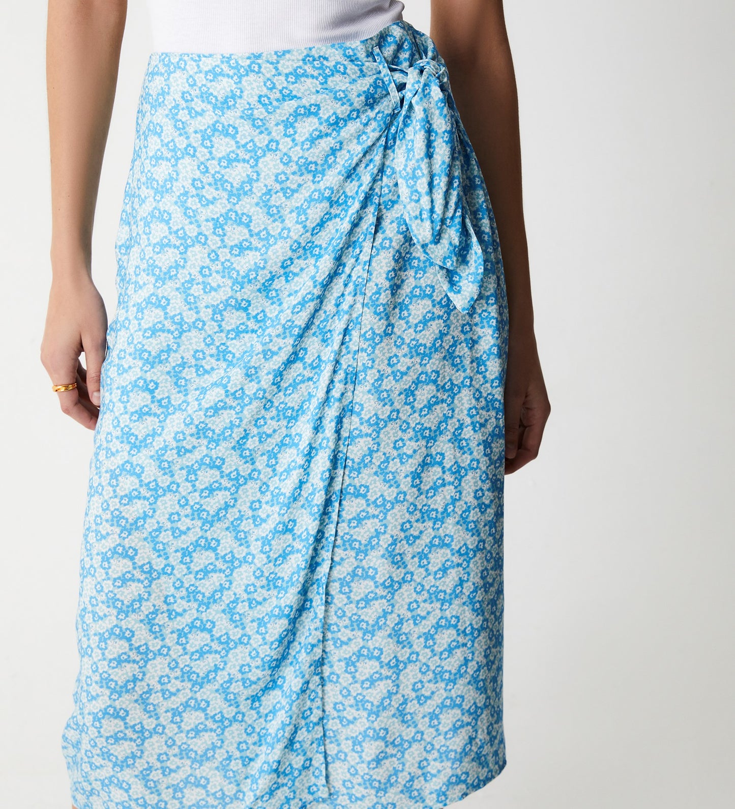 Florence Blue Ditsy Midi Skirt