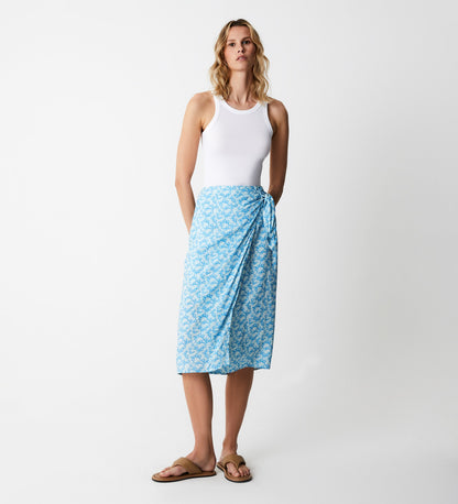 Florence Blue Ditsy Midi Skirt