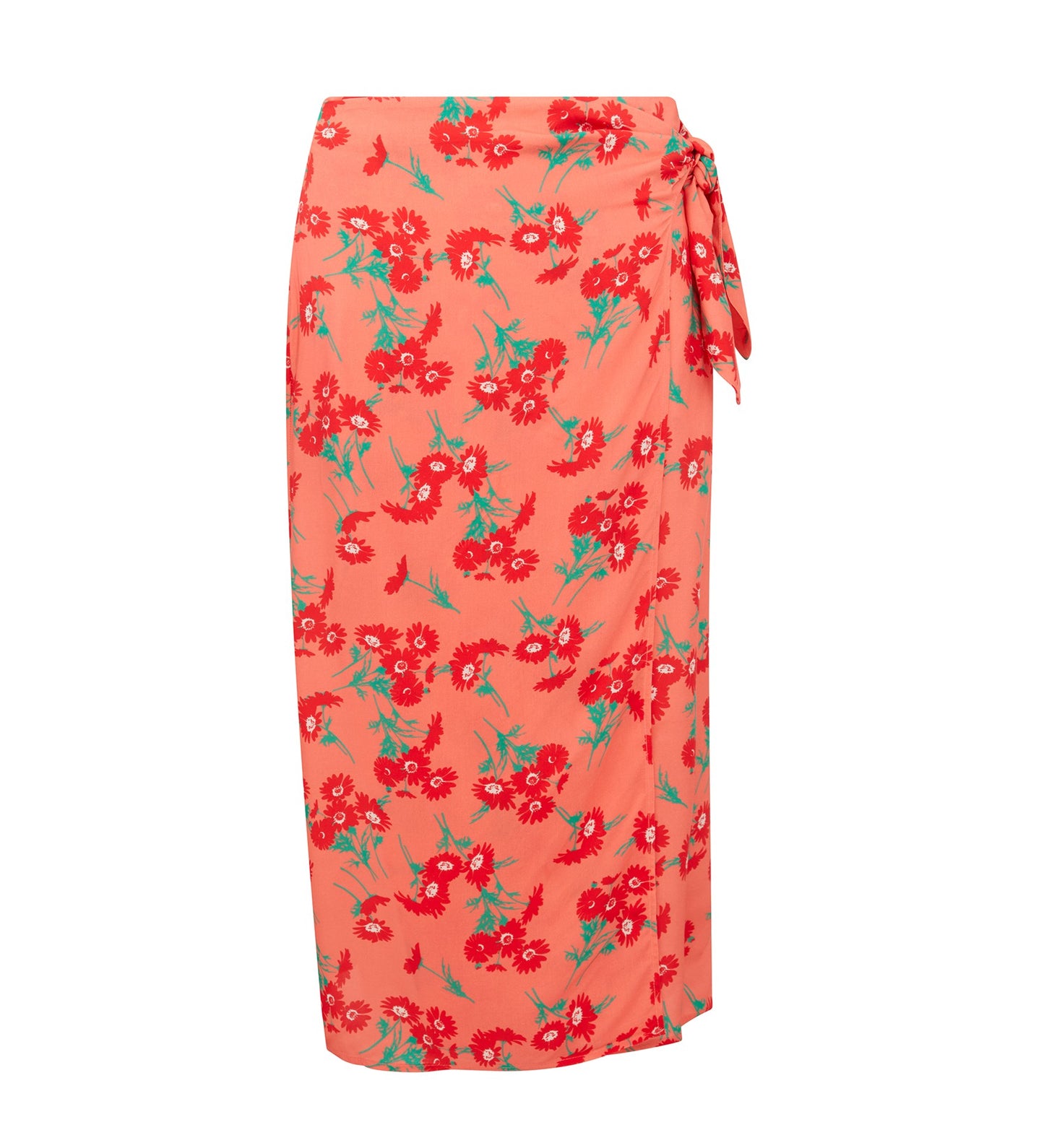 Florence Peach Daisies Midi Skirt