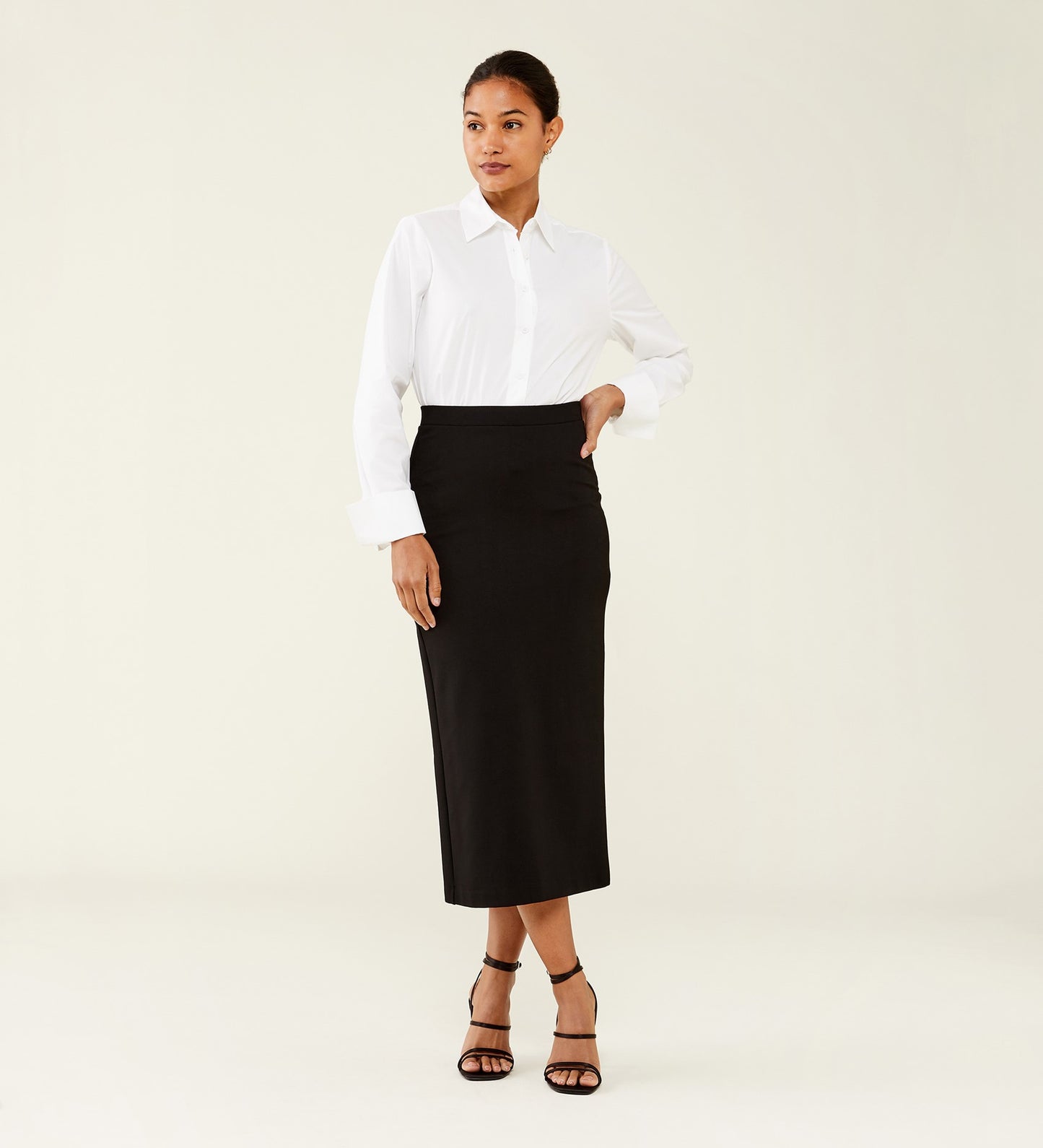 Ives Black Ponte Jersey Skirt