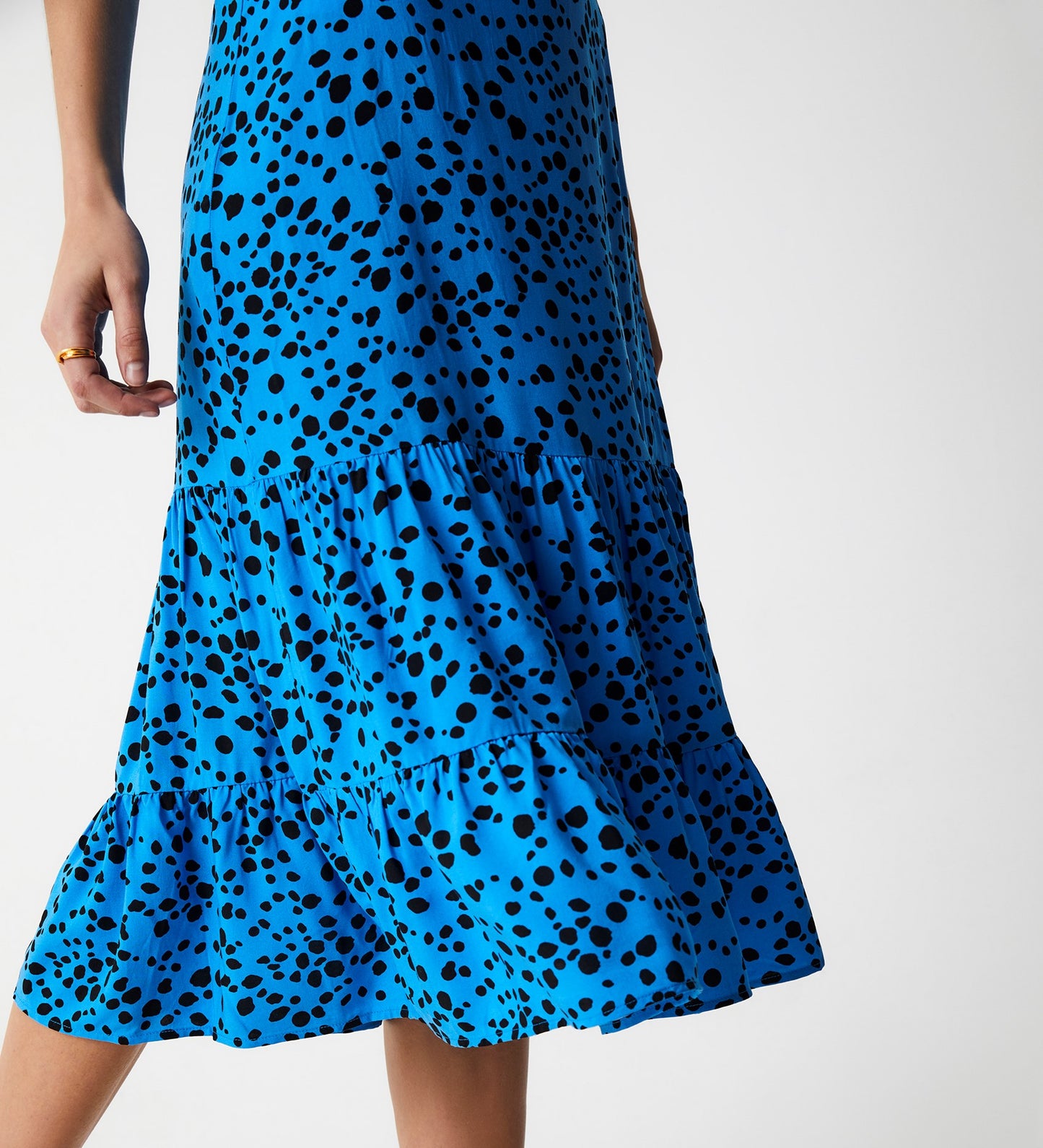 Dawn Blue Animal Midi Skirt