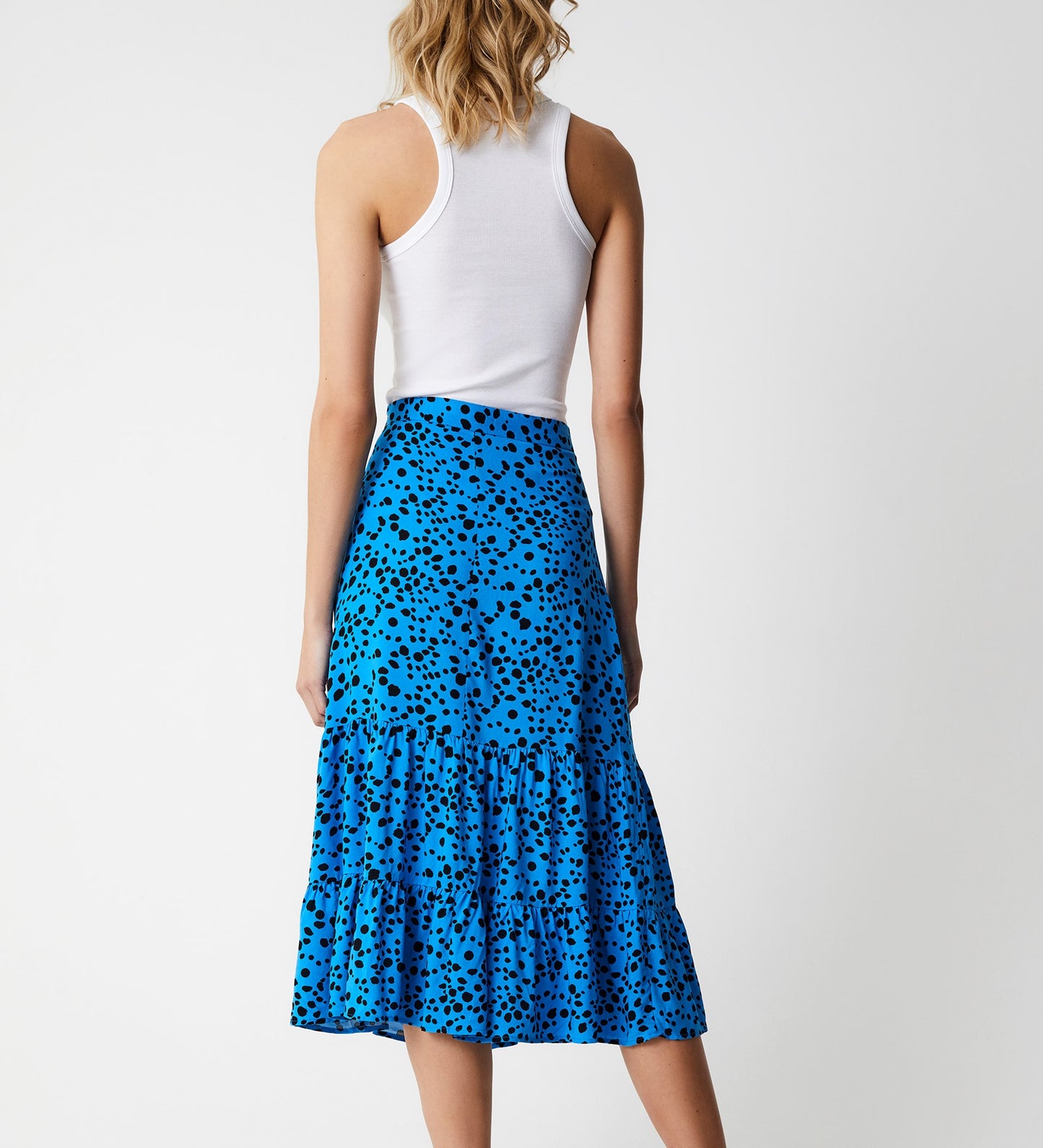 Dawn Blue Animal Midi Skirt