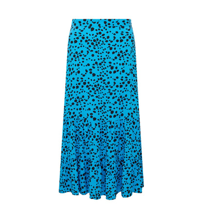 Dawn Blue Animal Midi Skirt