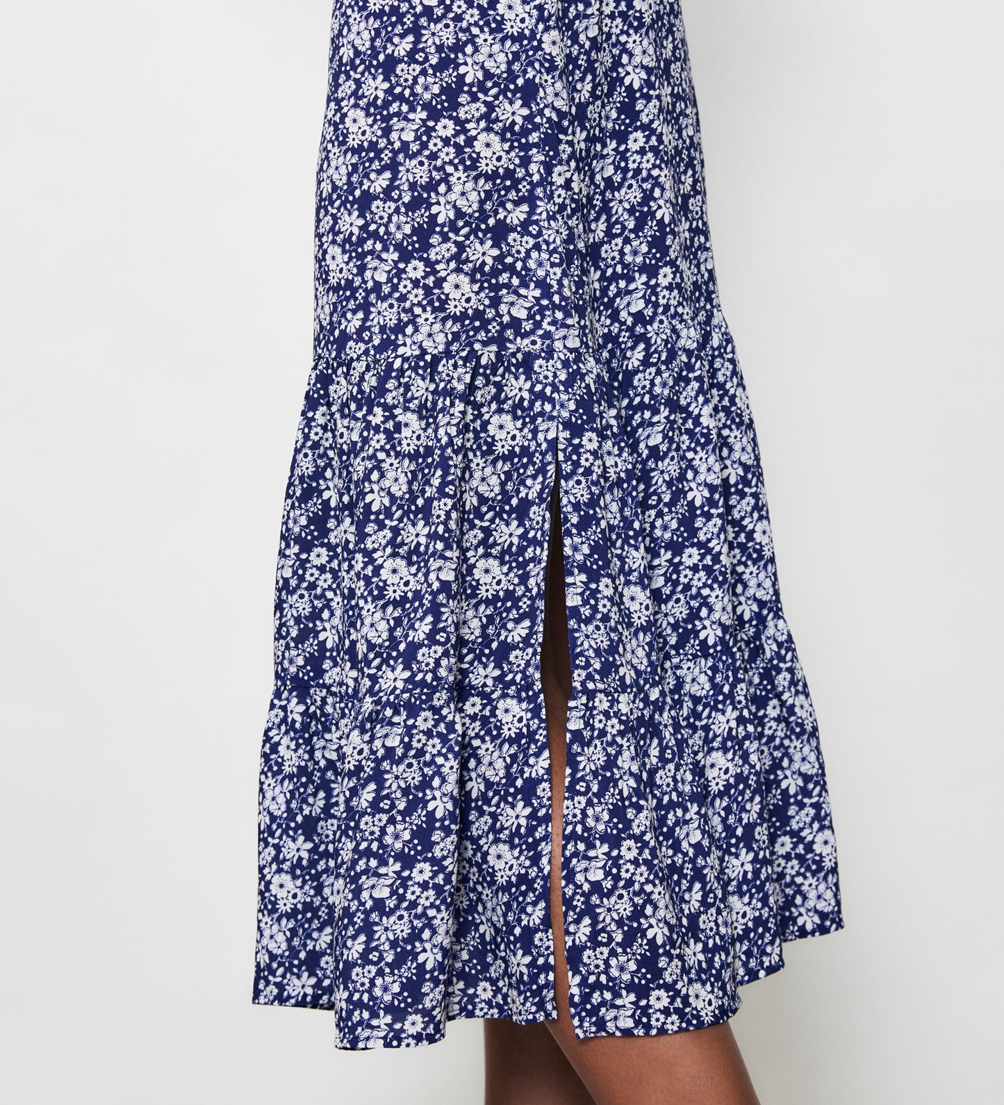 Dawn Navy Floral Midi Skirt