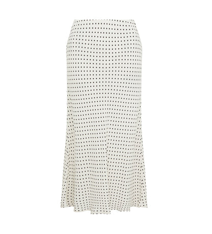 Evelyn Cream Spot Midi Skirt