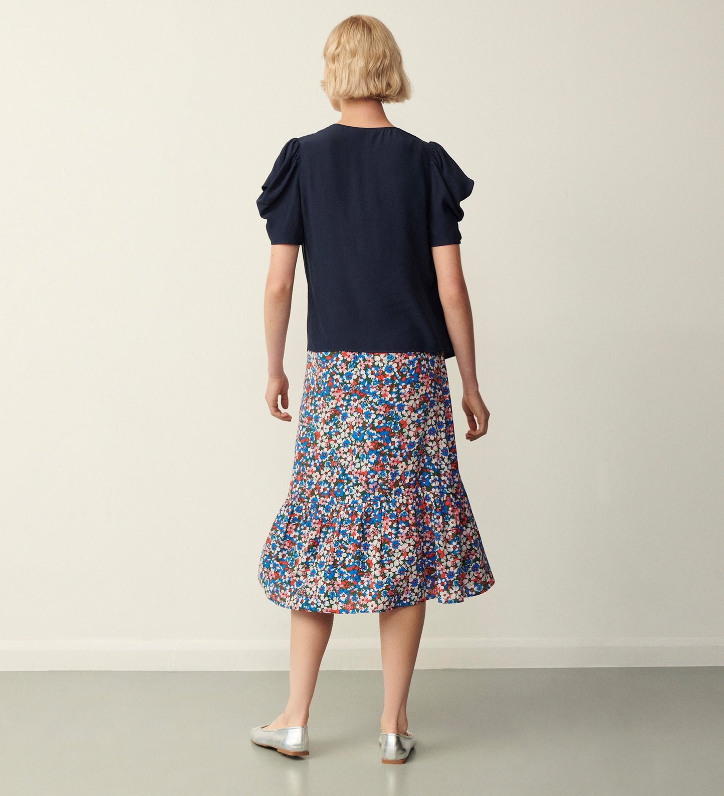 Jasmin Blue Floral Skirt