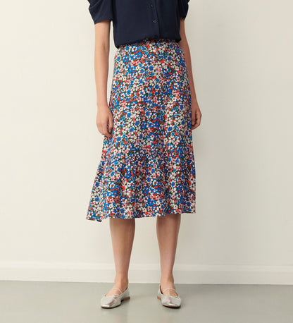 Jasmin Blue Floral Skirt