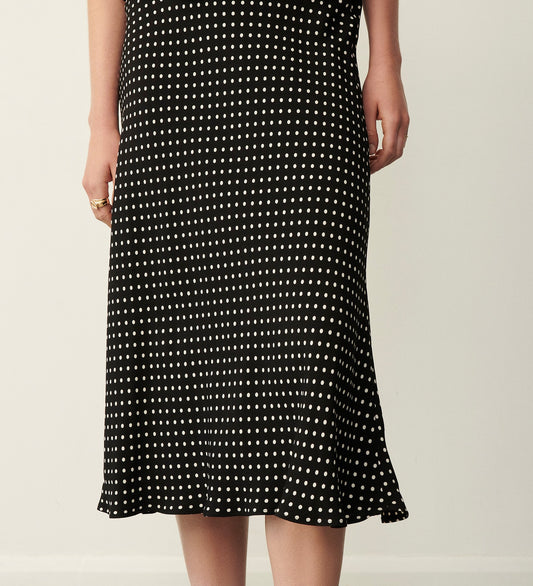 Evelyn Black Spot Skirt