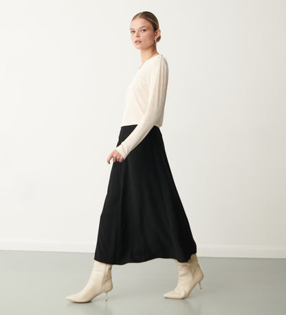 Celia Black Midi Skirt