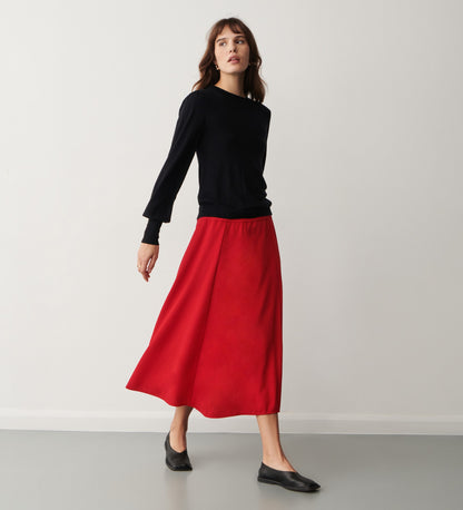 Celia Red Midi Skirt