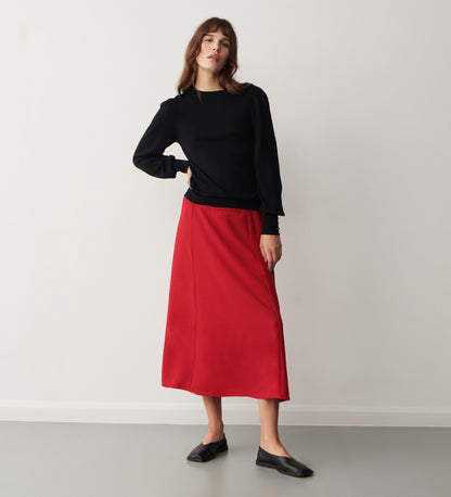 Celia Red Midi Skirt