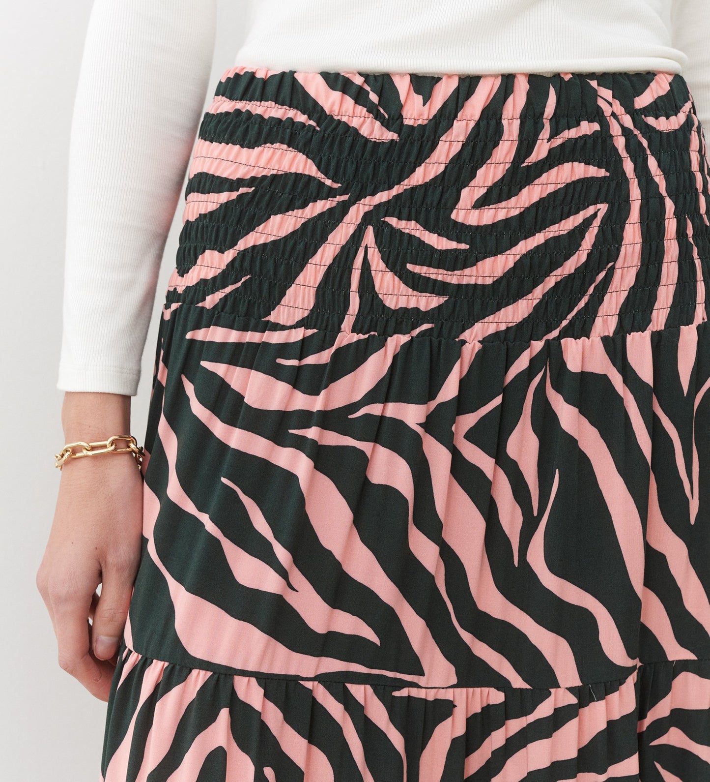 Daniela Pink Zebra Midi Skirt