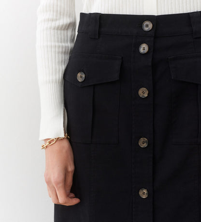 Gia Black Midi Skirt