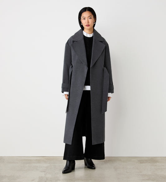 Sally Charcoal Longline Coat