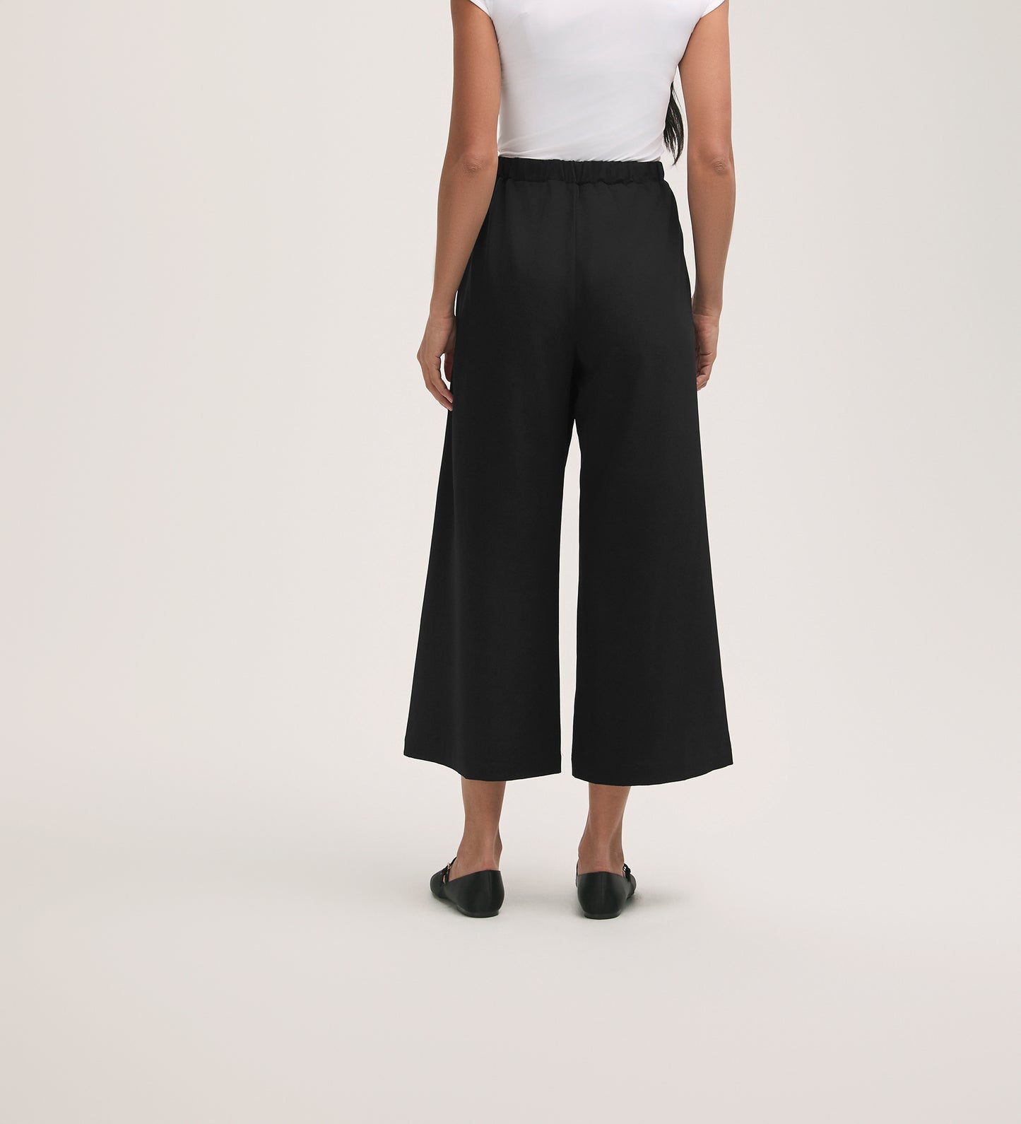 Simone Black Crepe Wide Leg Trouser