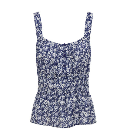 Greta Navy Floral Top