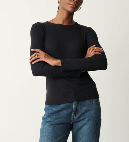 Sandy Black Long Sleeve Top