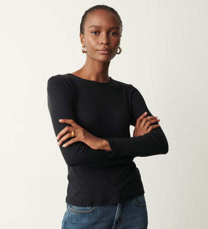 Sandy Black Long Sleeve Top