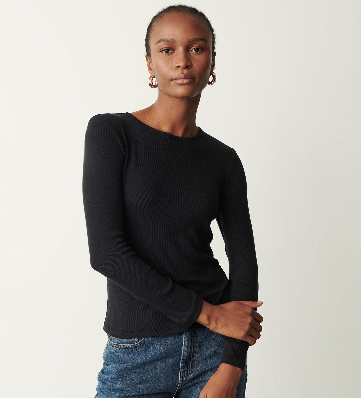 Sandy Black Long Sleeve Top