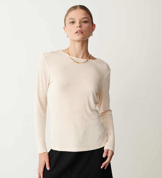 Brigitte Ivory Jersey Top