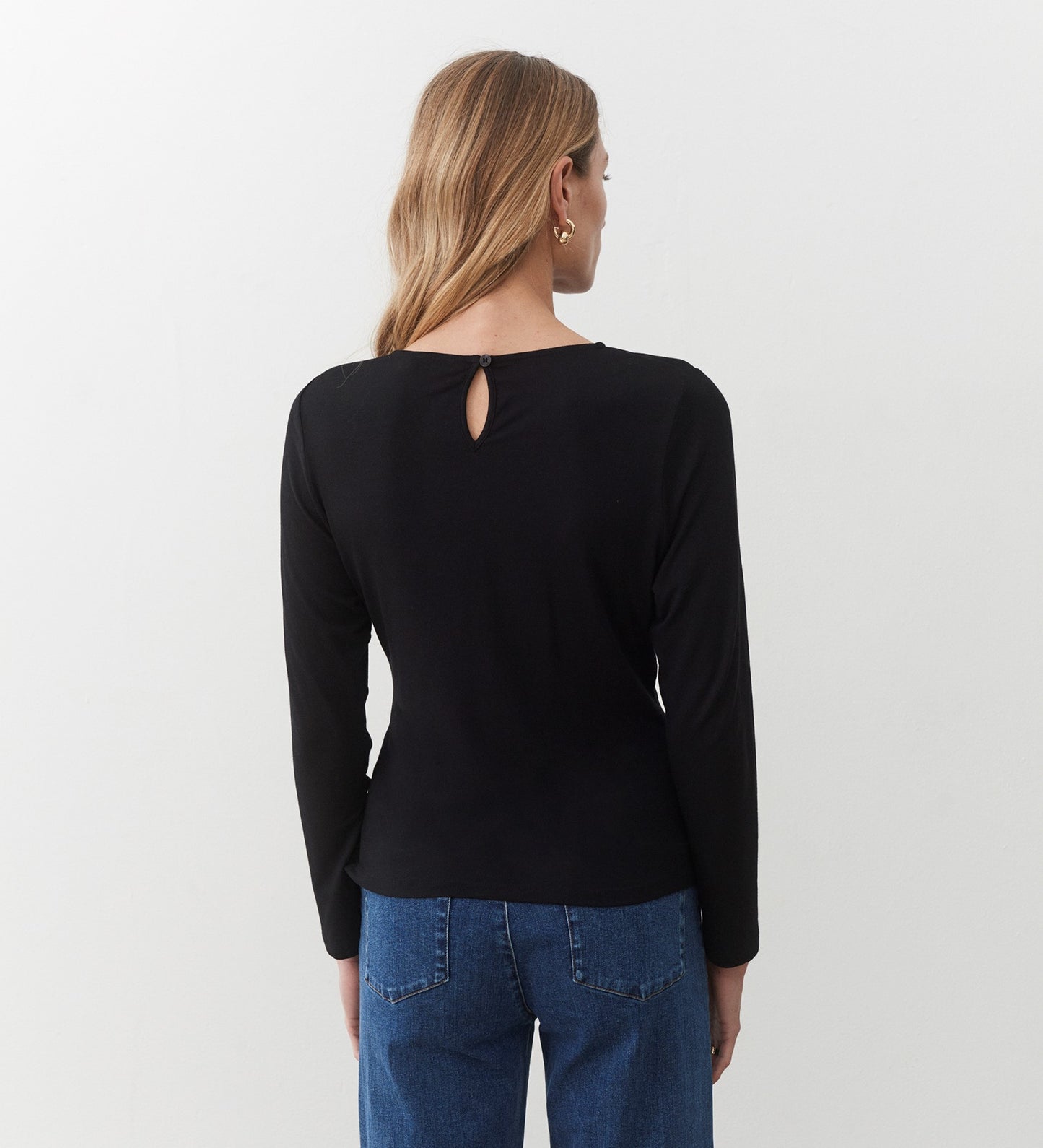 Ingrid Black Twist Long Sleeve Top