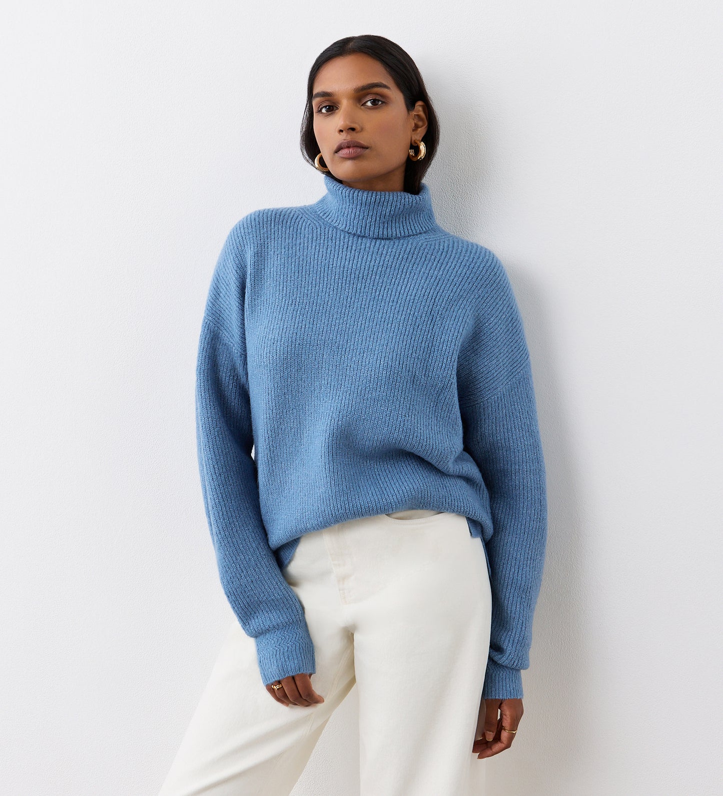 Tillie Blue Roll Neck Jumper