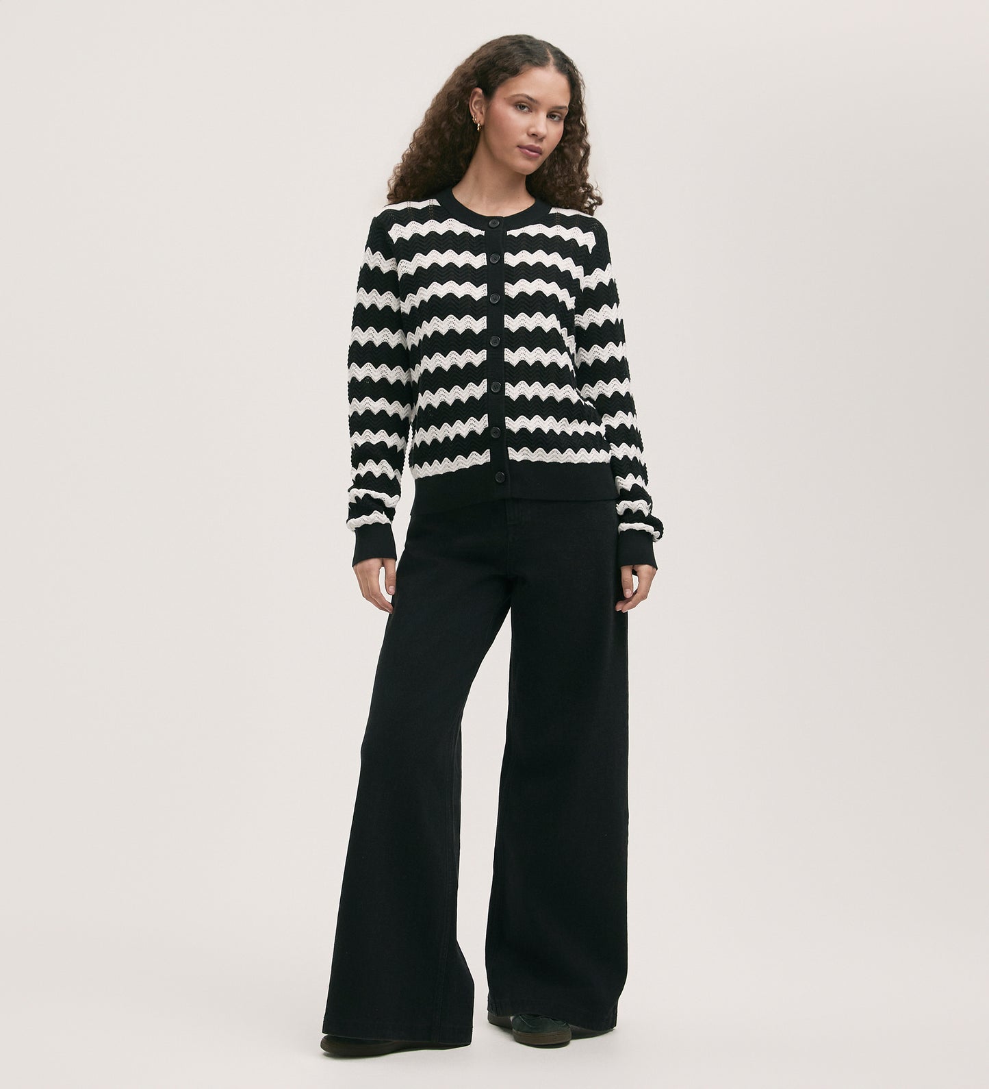 Velma Black Stripe Cardigan