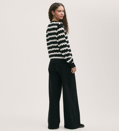 Velma Black Stripe Cardigan