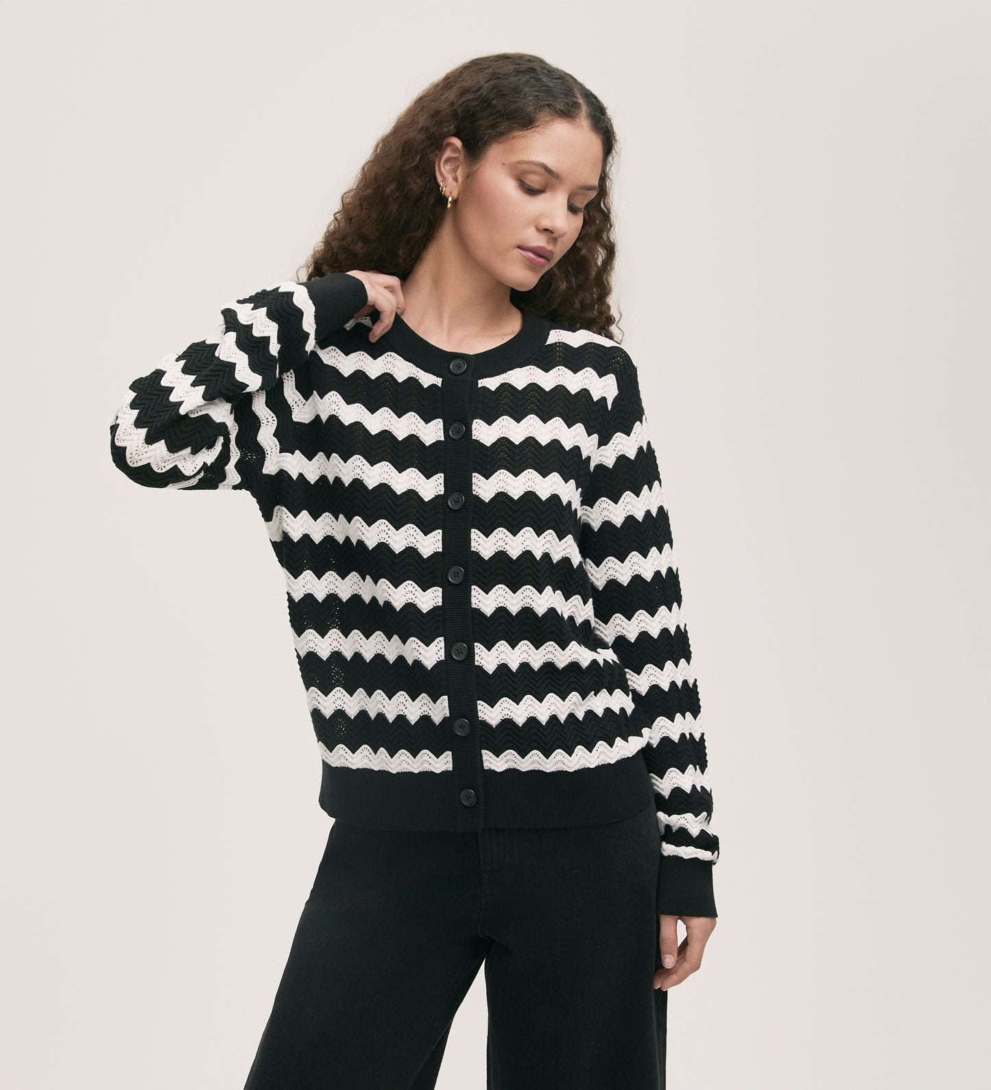 Velma Black Stripe Cardigan