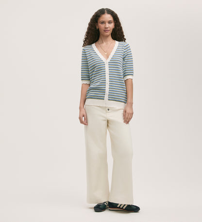 Willa Blue Stripe Cardigan