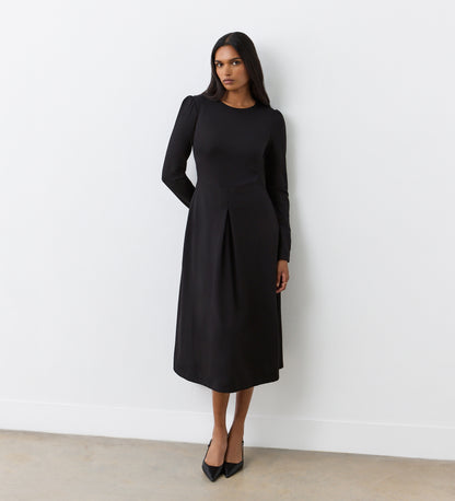 Carla Black Ponte Midi Dress