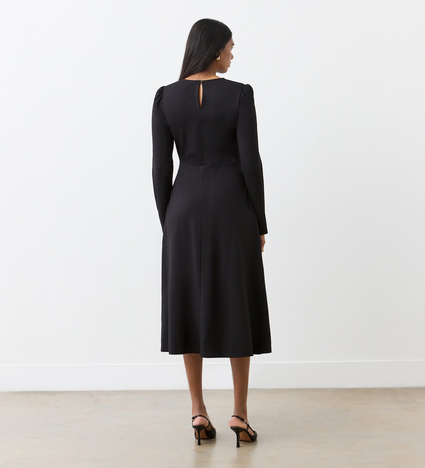 Carla Black Ponte Midi Dress