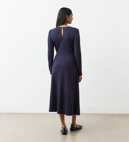 Carla Navy Ponte Midi Dress