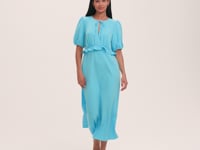 Anika Light Blue Crepe Midi Tea Dress