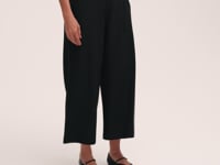 Simone Black Crepe Wide Leg Trousers