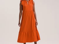 Scout Orange Crepe Midi Dress