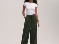 Dixie Khaki Wide Leg Trouser