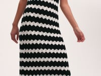 Gretta Black Stripe Midi Dress