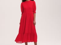 Amelia Red Chiffon Dress