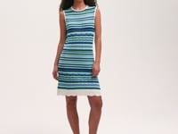 Zendaya Blue Stripe Knee Length Dress