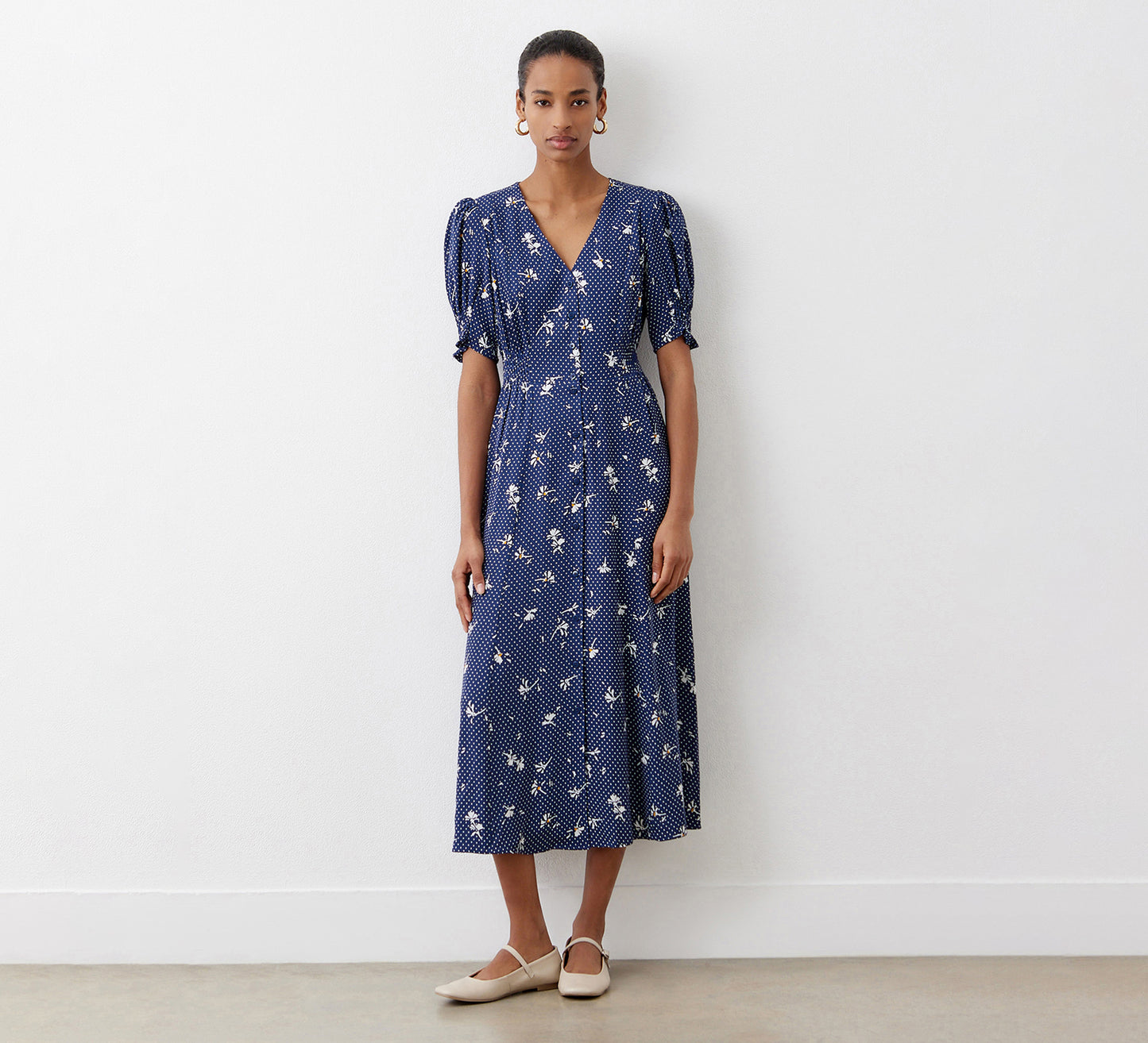 River Navy Floral Dress