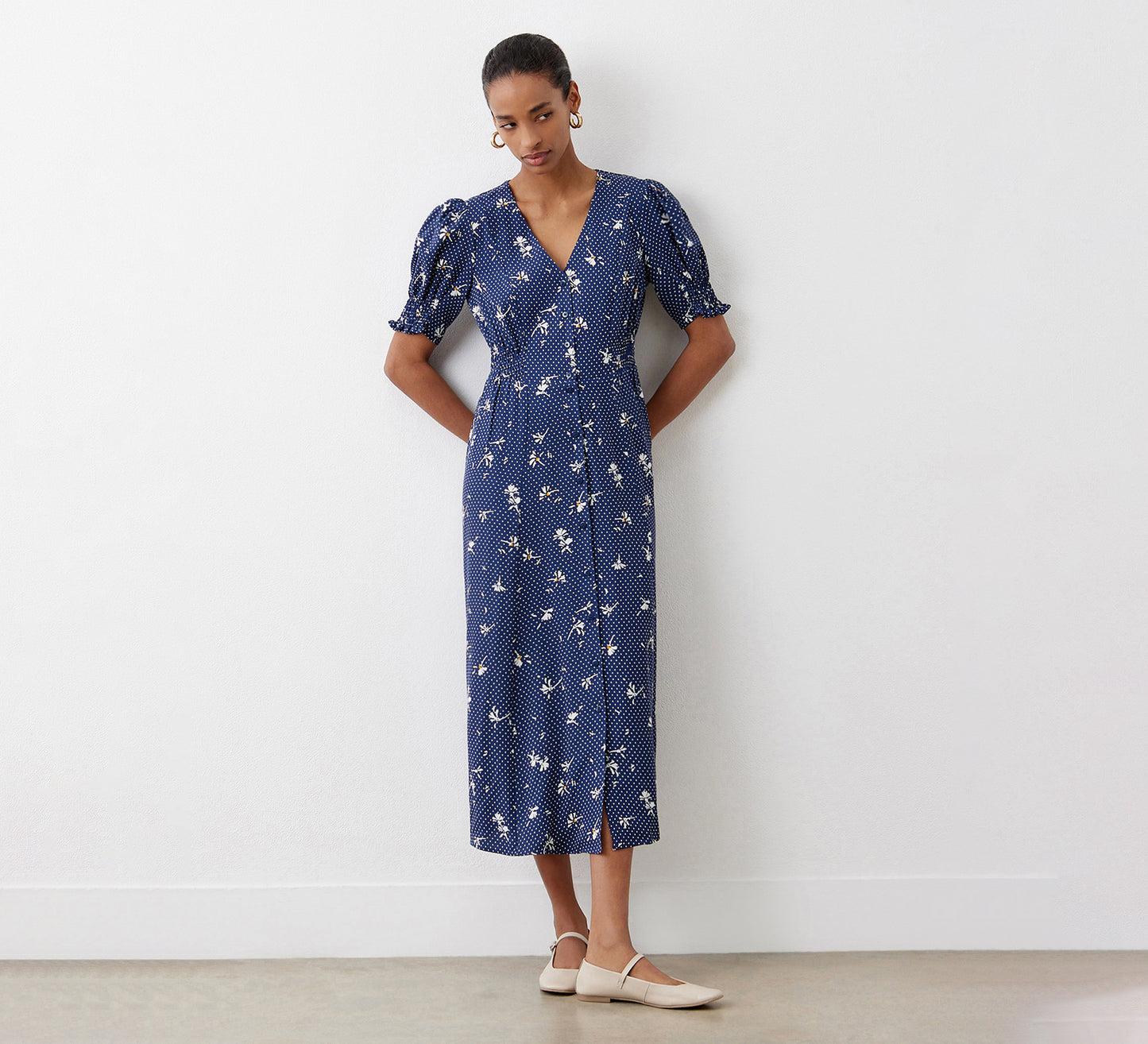 River Navy Floral Dress