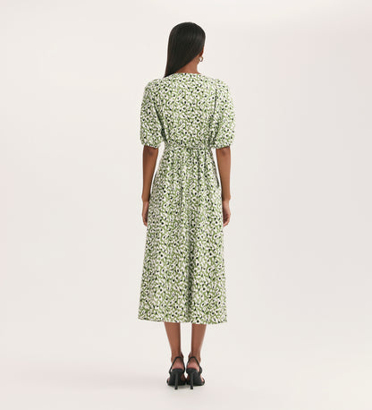 Katie Green Animal Midi Smock Dress