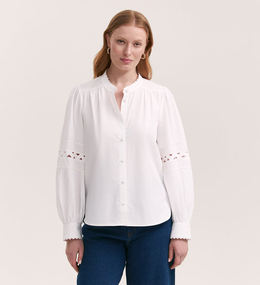 Paulie White Cotton Shirt