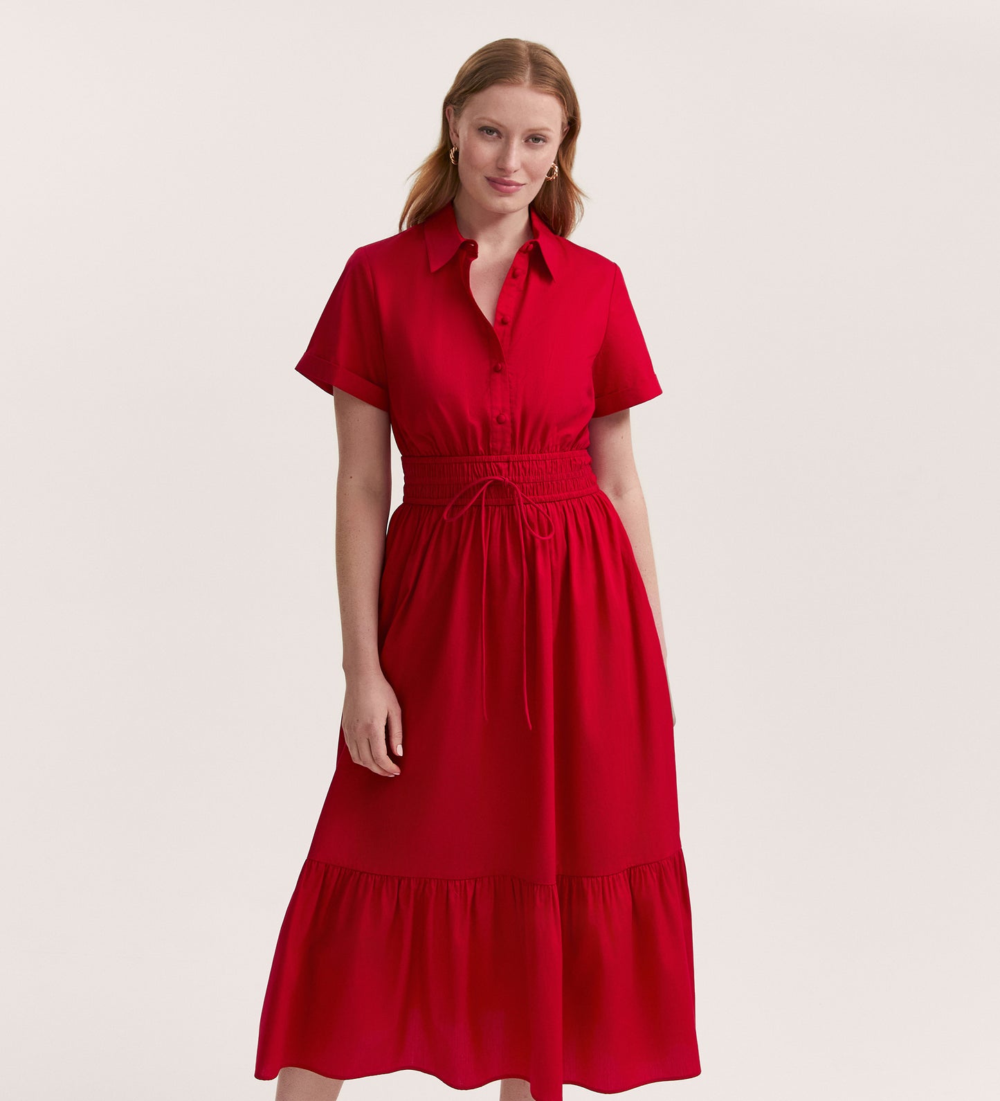 Penny Red Midi Dress