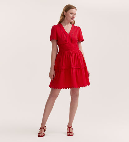 Reece Red Knee Length Dress